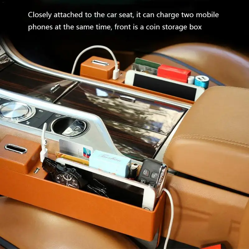 

Multi-Functional Car Accessories Car Slot Storage Case Card Holder Change Box USB Charging Finishing Box Storage