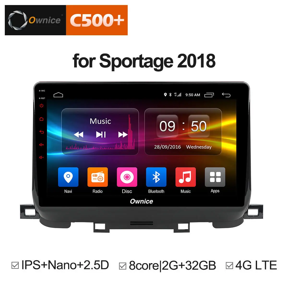 

Ownice 10.1" Android 8.1 Car Radio DVD GPS Multimedia Headunit for Kia Sportage 2018 Bluetooth WIFI Mirrorlink 4G LTE Octa Core