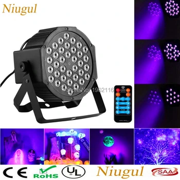 

Remote Auto Sound Active DMX512 Master-slave 36X3W UV LED Stage Light Ultraviolet Black Light Par Light Spotlight Lamp For Party