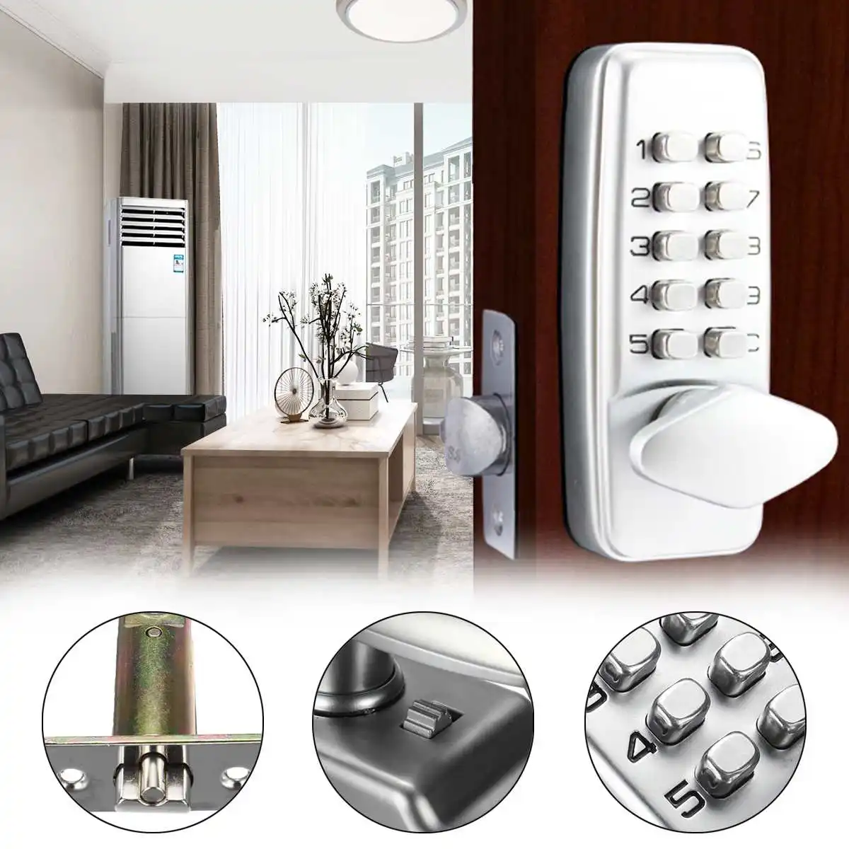 

Heavy-Duty Safety Digital Password Door Lock Mechanical Code Keyless Entry Door Lock Waterproof For Home Furniture Hardware