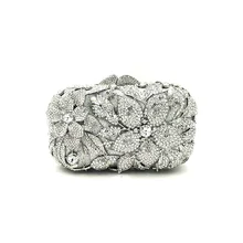 Новейшая женская вечерняя сумочка с бриллиантами, роскошные аксессуары, клатчи для невесты, свадебной вечеринки, элегантные сумочки с цветами и кристаллами