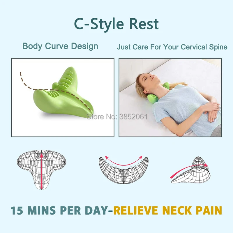 Продукт, массажная подушка с-Рест, массажер для облегчения боли в шее, расслабляющая подушка для шеи и плеч