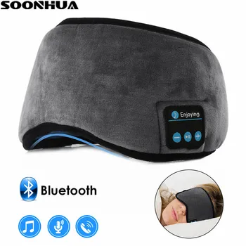 

SOONHUA Wireless Bluetooth Music Stereo Earphone Headband Soft Earphones Sleeping Eye Mask Leisure Music Headset