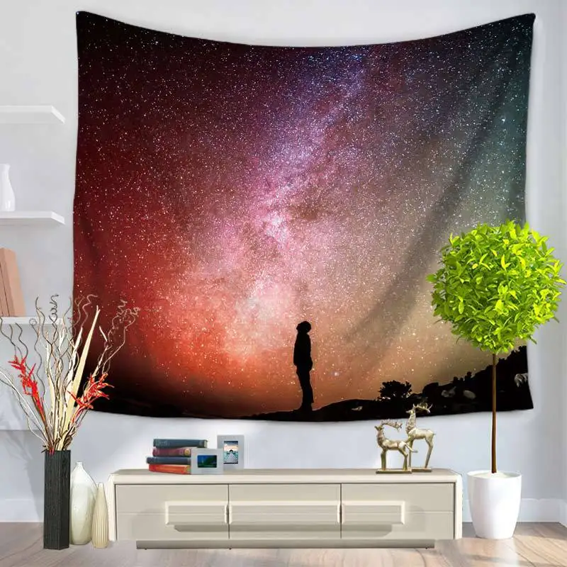 3D Galaxy Tapestry Scenery Stars In The Universe Decorative Tapestry Wall Hanging Printed Dorm
