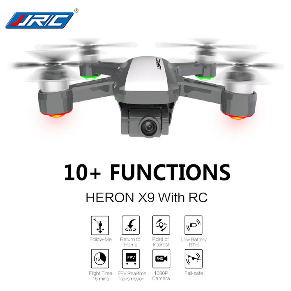 JJRC X9 5G 1080P FPV RC Drone Camera WiFi GPS Flow Positioning Altitude Hold Follow Tap To Fly Quadcopter RC Helicopter Dron