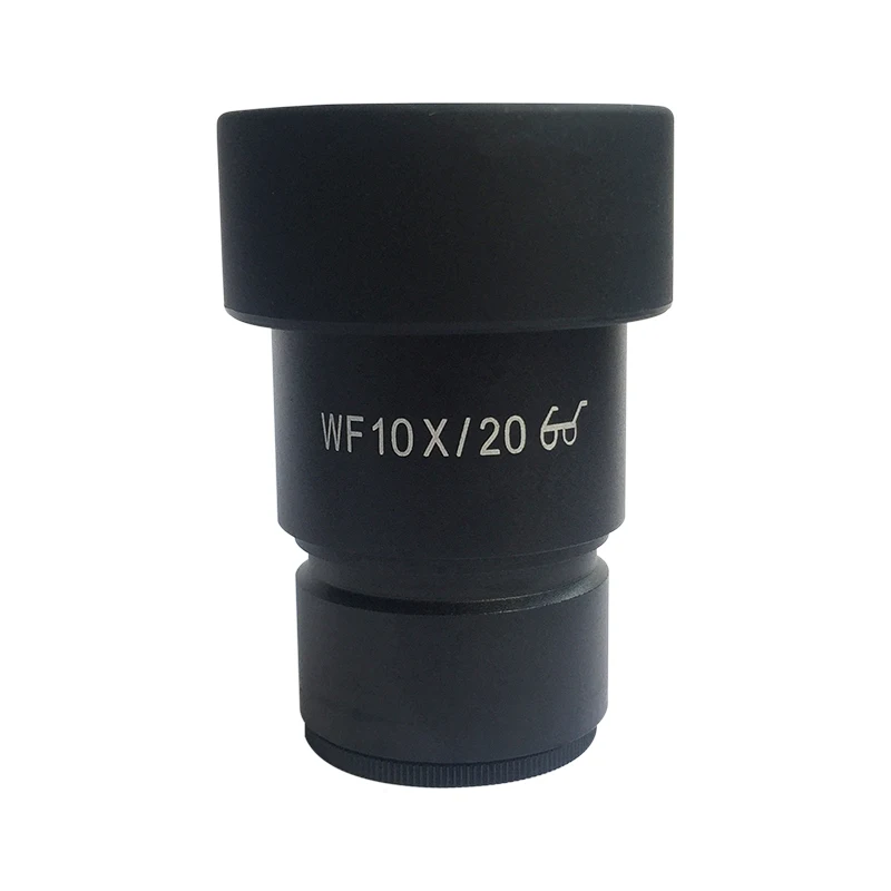 WF10X Eyepiece for Stereo Microscope Wide Field 20mm Rubber Eye Cups with or without Reticel Scale WF10X/20 High Eye-point