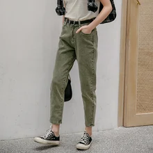 Новинка года; весенние брюки; Модные свободные хлопковые брюки-шаровары; четыре цвета; Прямые брюки для девочек