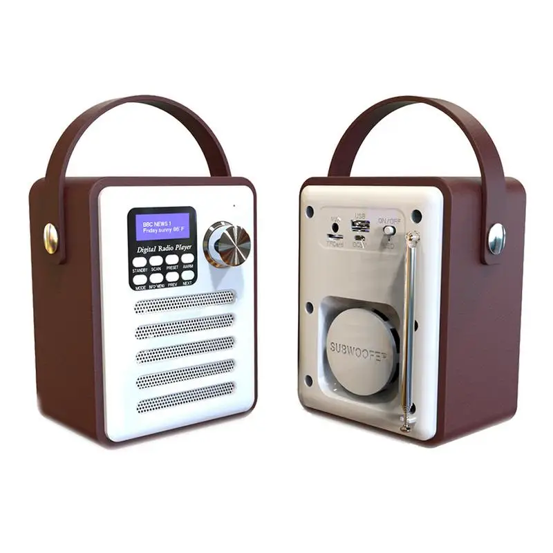 

Retro Radio Multifunctional Portable Stereo WiFi Internet Radio Alarm Clock Wooden Box Speaker Support Bluetooth TF Card USB MP3