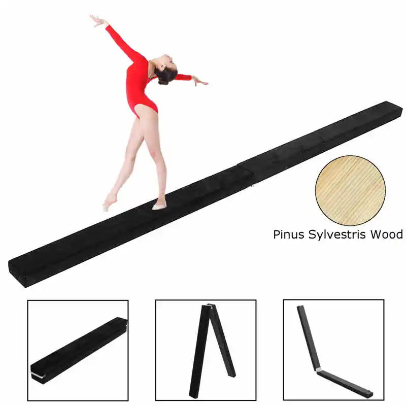 

2.1M Folding Gymnastics Foam 7FT Balance Beam Training Sport Practice For Kids