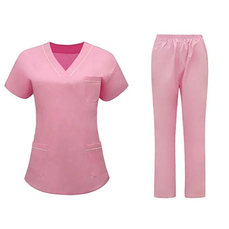 Women's Scrubs set Contrasting Color Design Medical Nursing Uniform. / nurses accessories for hospital /