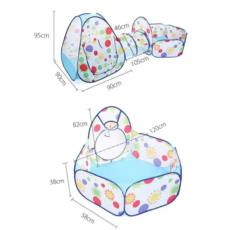 3в1 игрушки палатка для детей складной всплывающий туннель баскетбольная игра портативный открытый детские игрушечные палатки дом хижина для детей игрушки