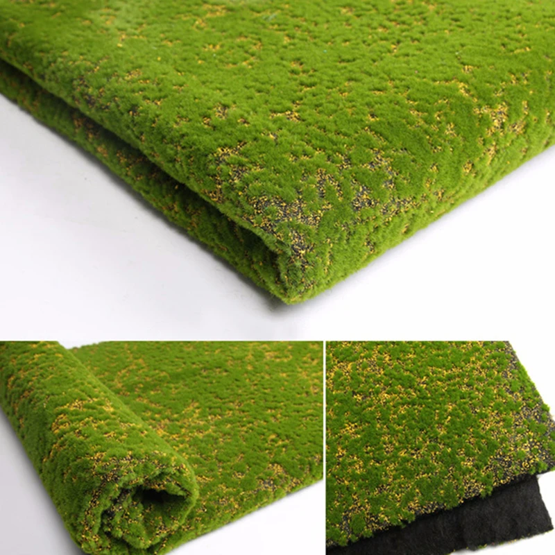 1 шт Искусственный мох Поддельные Зеленый растений искусственная мох для магазина домой Декор для дворика Зеленый 100*100 см