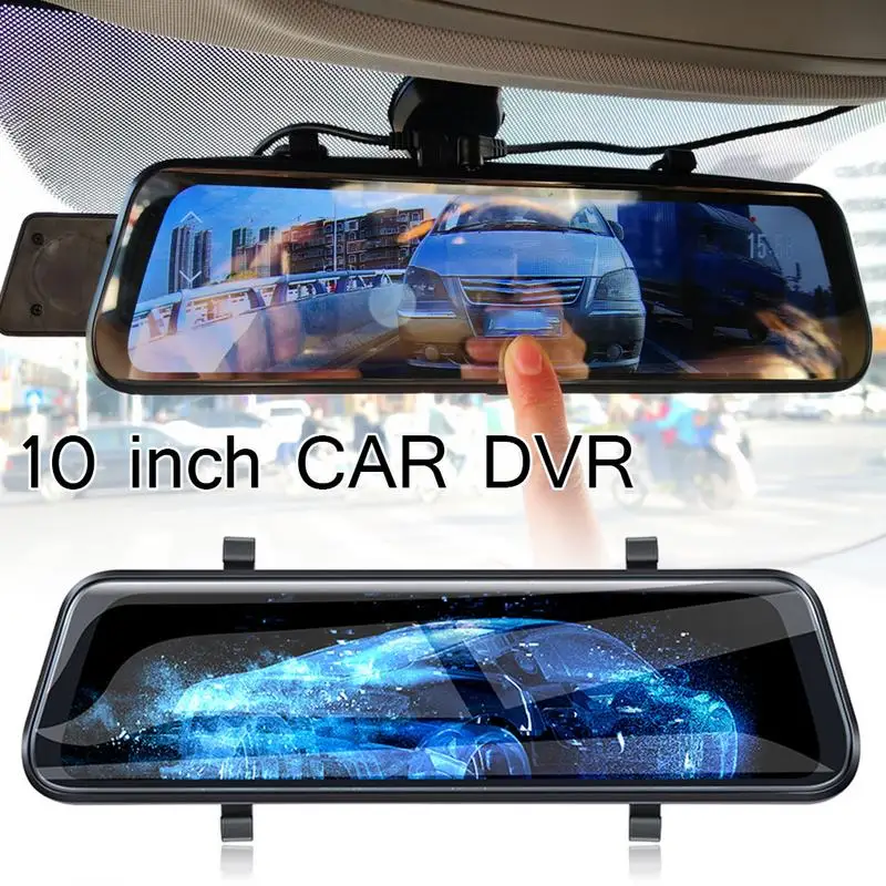 

10 Inch Car Rearview Mirror DVR Camera Dual lens Full HD 1280P Video Registrator Recorder Dash Cam Auto Driving Date Recorder