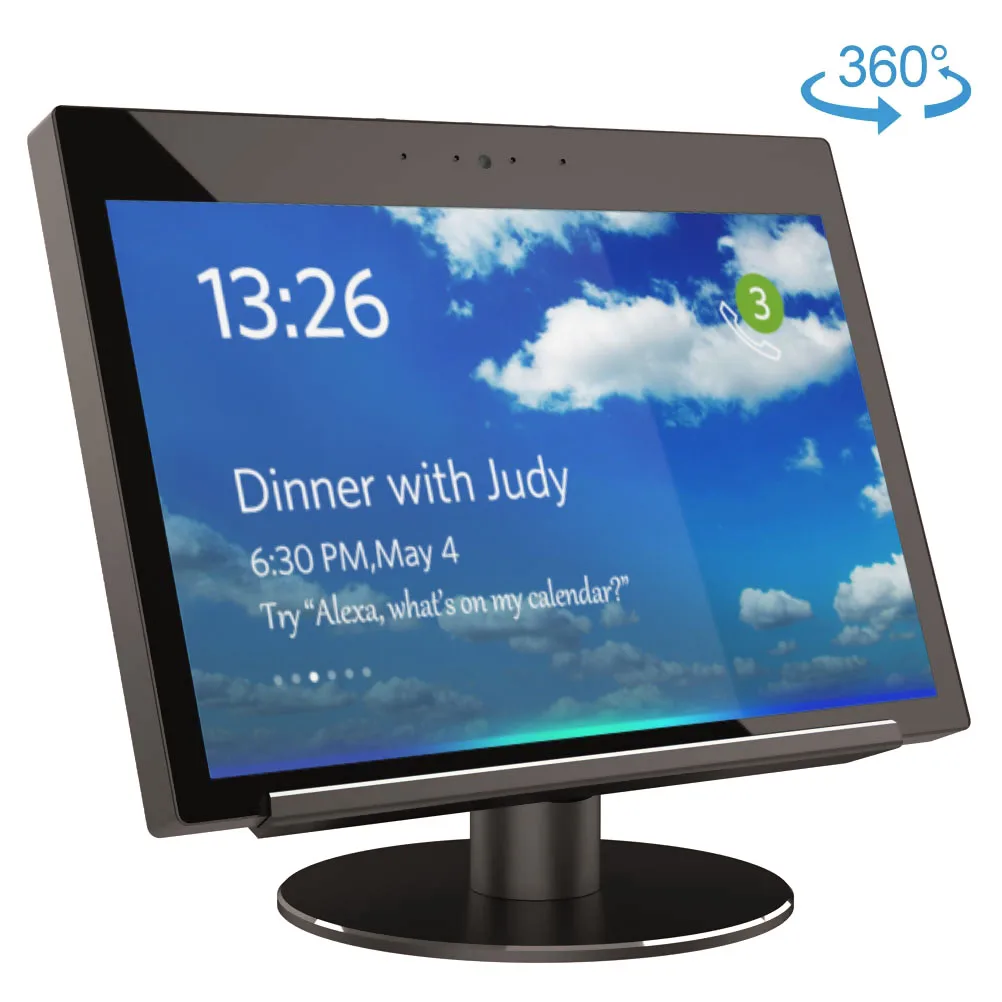 Лучший Новый алюминиевый подставка для Amazon Echo Show2nd 360 Поворотный динамик металлический протектор база кронштейн