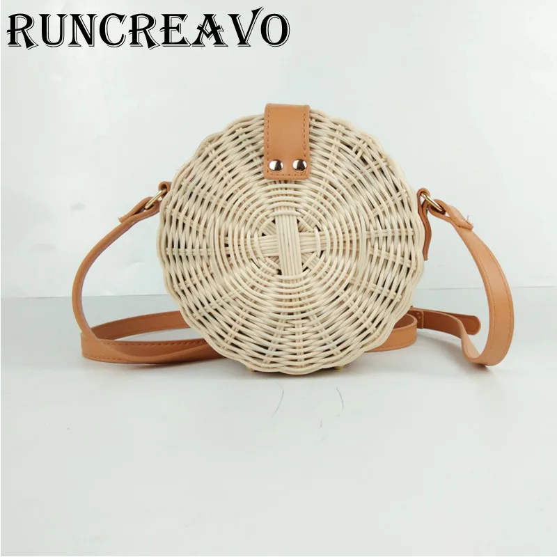 

Summer Crossbody Bags For Women 2019 Luxury Handbags Women Bags Designer Famous Brand Ladies Rattan Beach Bag round Straw Bag