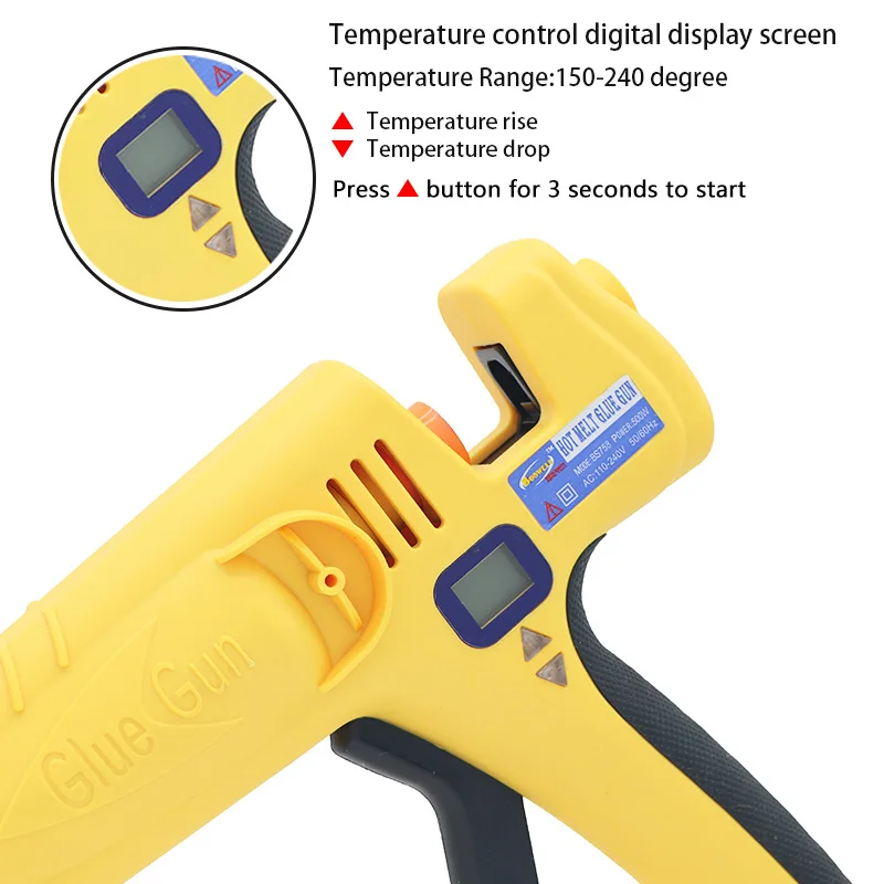 500W 110 V-240 V Температура Регулируемый горячего расплава клея пушка цифровой Дисплей высокое Мощность горячего пистолета профессиональный промышленный клеевой пистолет