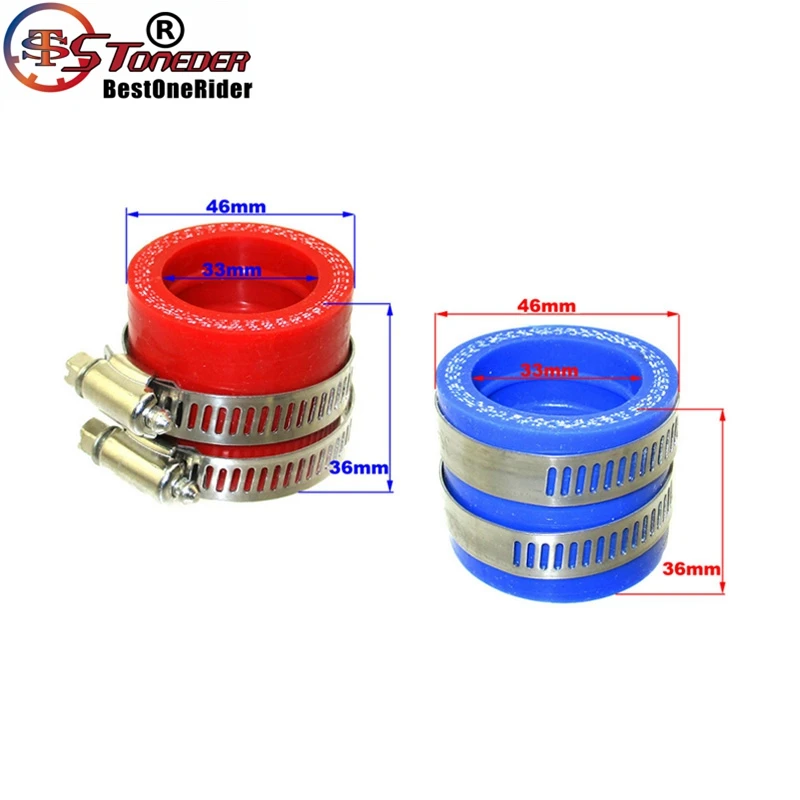 STONEDER красный синий Карбюратор Carb 35 мм впускной трубы резиновый коллектор адаптер загрузки соединение муфтой для питбайк мотоцикл