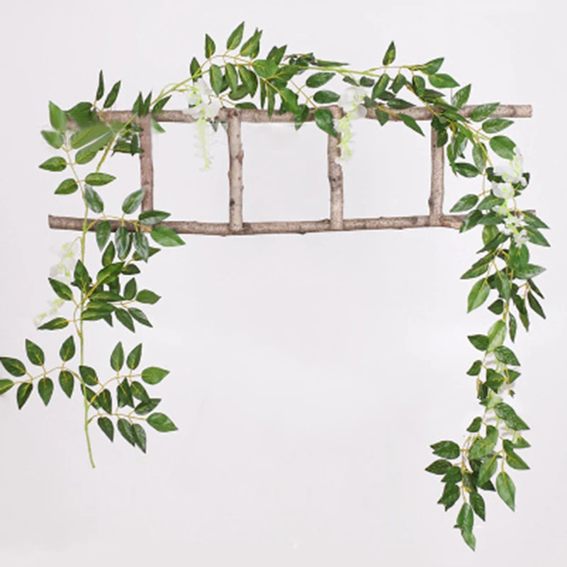 

2x 6.6ft Artificial Wisteria Flowers - Purple/Pink/white Plant - Decorative Fake