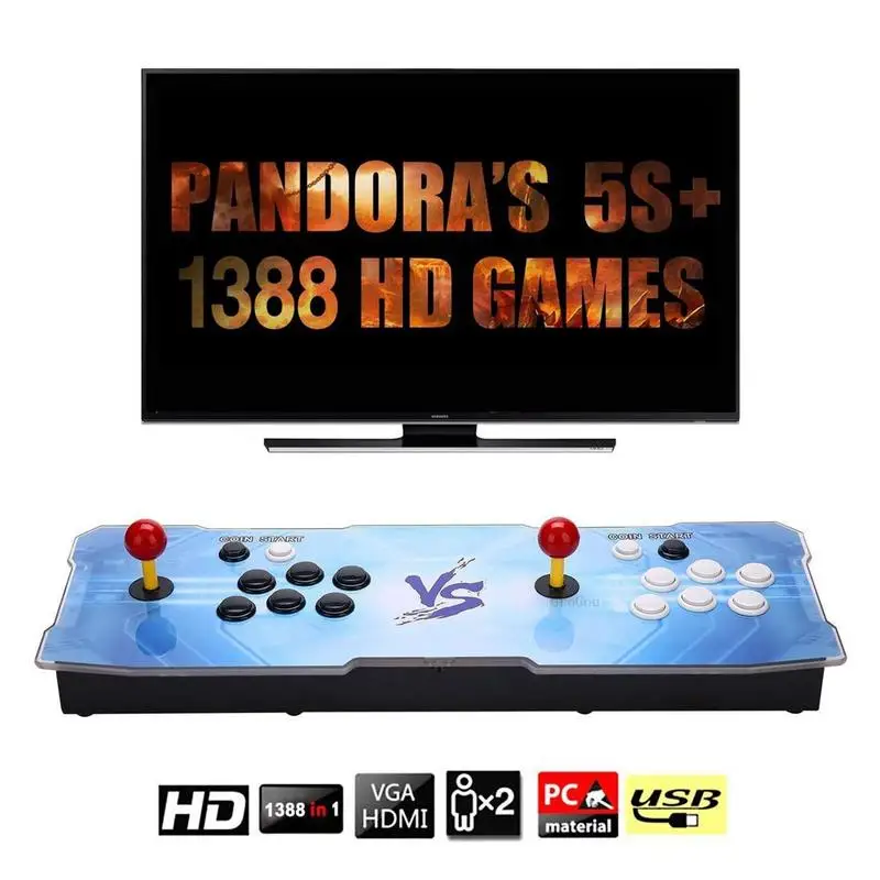 Pandoras Box 6 s обновлен Home Edition Улица Аркада 1388 игра в одном Бокс Король с двумя рокер
