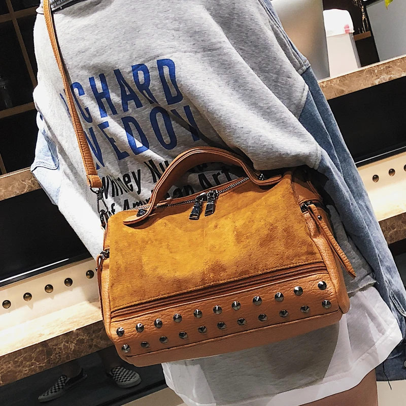 brown Borsa Cuoio Grande Scamosciata Messenger Alta burgundy Spalla Black Di Bolsa gray Tote Delle Del Kajie Europeo Progettista Donne Qualità Bag Pelle Retro In Sacchetto nOUwq6B7