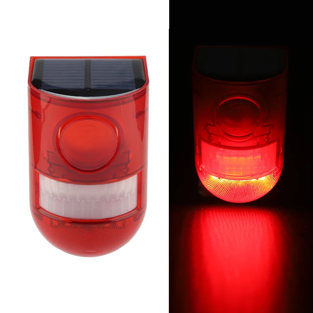 

LED Alarm Light With Solar Power Outdoor Sound & Light Warning Lamp Ultra-long Endurance 30 Days Long Battery Life