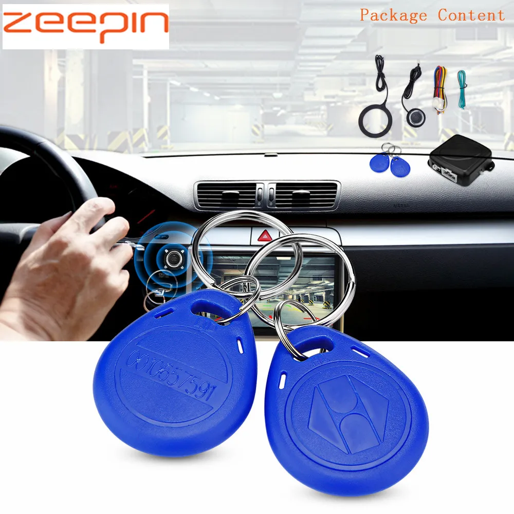 Koop GY902C Auto Anti diefstal Systeem Motor Push Start Knop Stop RFID Lock Contactslot Keyless Entry Startonderbreker Inbraakalarm