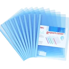 DELI 10 шт./лот A4 насосная штанга папка клип Прозрачная Обложка офисная Обложка для документов Презентация отчет Обложка папка офисные принадлежности