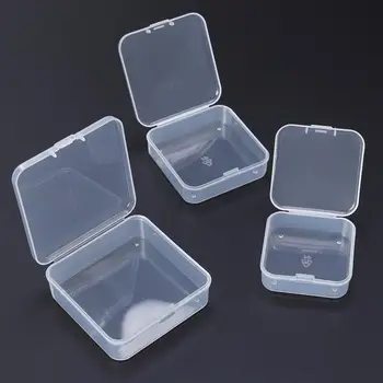 

12 Pcs Small Plastic Storage Box Clear Rectangle Medicine Box Component Storage Box Container Tool Box Toolbox