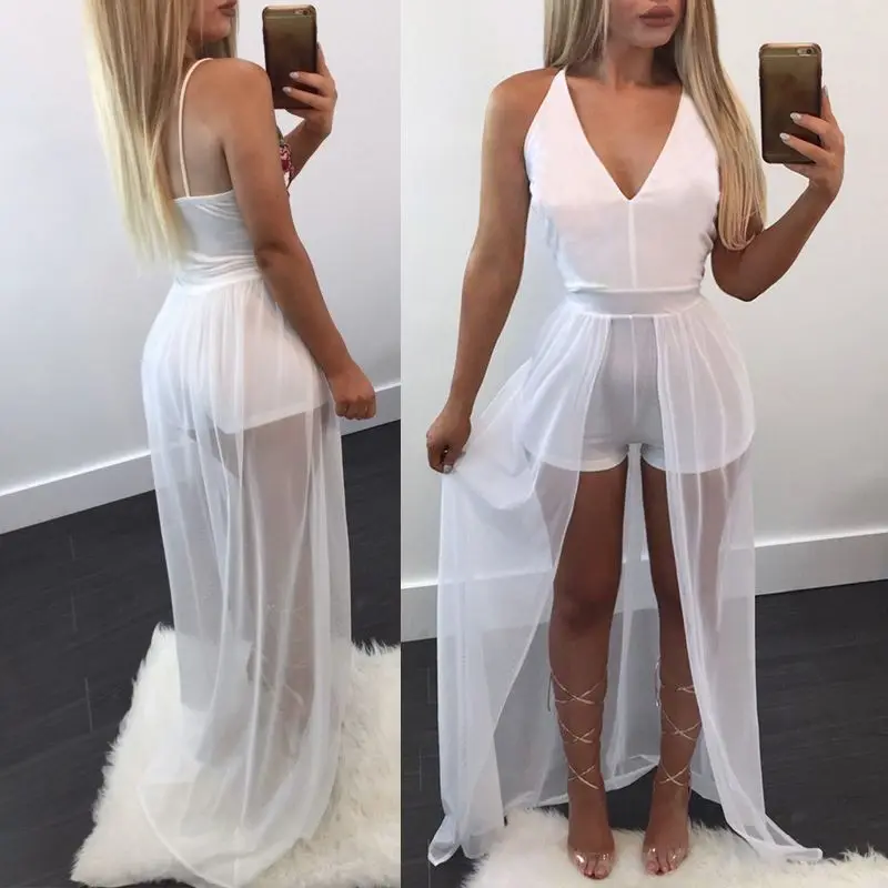 white sheer dress overlay