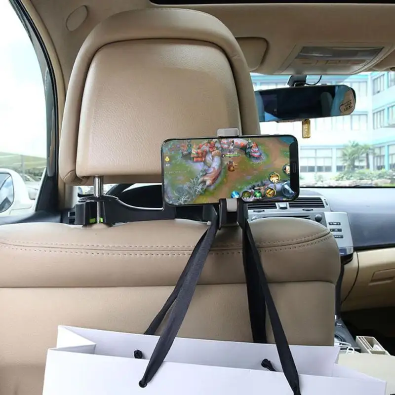 

Car Seat Back Hooks Hanger Headrest Phone Holder Mount Hook Clips for Bag Purse Cloth Grocery Car Interior Accessories Universal