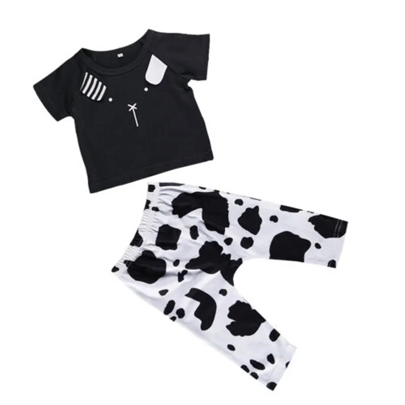 2019 летняя модная одежда для маленьких мальчиков, милый топ с короткими рукавами + штаны, 2 предмета, летний костюм для малышей, повседневная