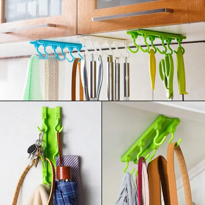 

6 Hooks Multifuction Storage Rack Tie Belt Organizer Rotating Ties Hanger Holder Closet Organization Finishing Rack Space Saver