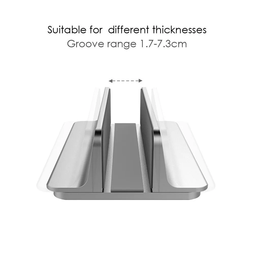 Vertical Adjustable Laptop Stand Desktop Aluminum Alloy Notebook Holder For Macbook Air Pro Su