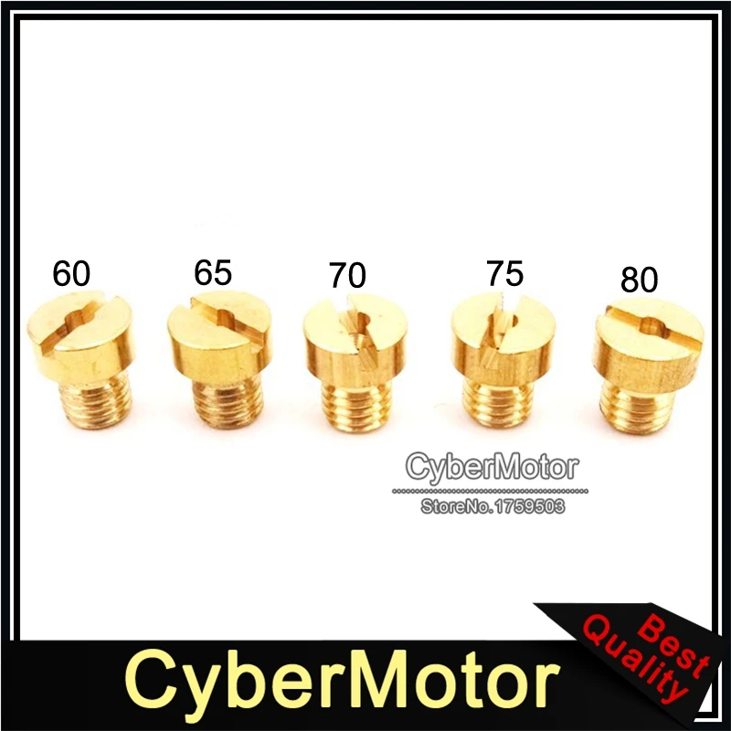 Золотые 5 мм Сменные жиклеры карбюратора #60 #65 #70 #75 #80 для Dellorto SHA PHBG Carb Tomos A35 Targa LX
