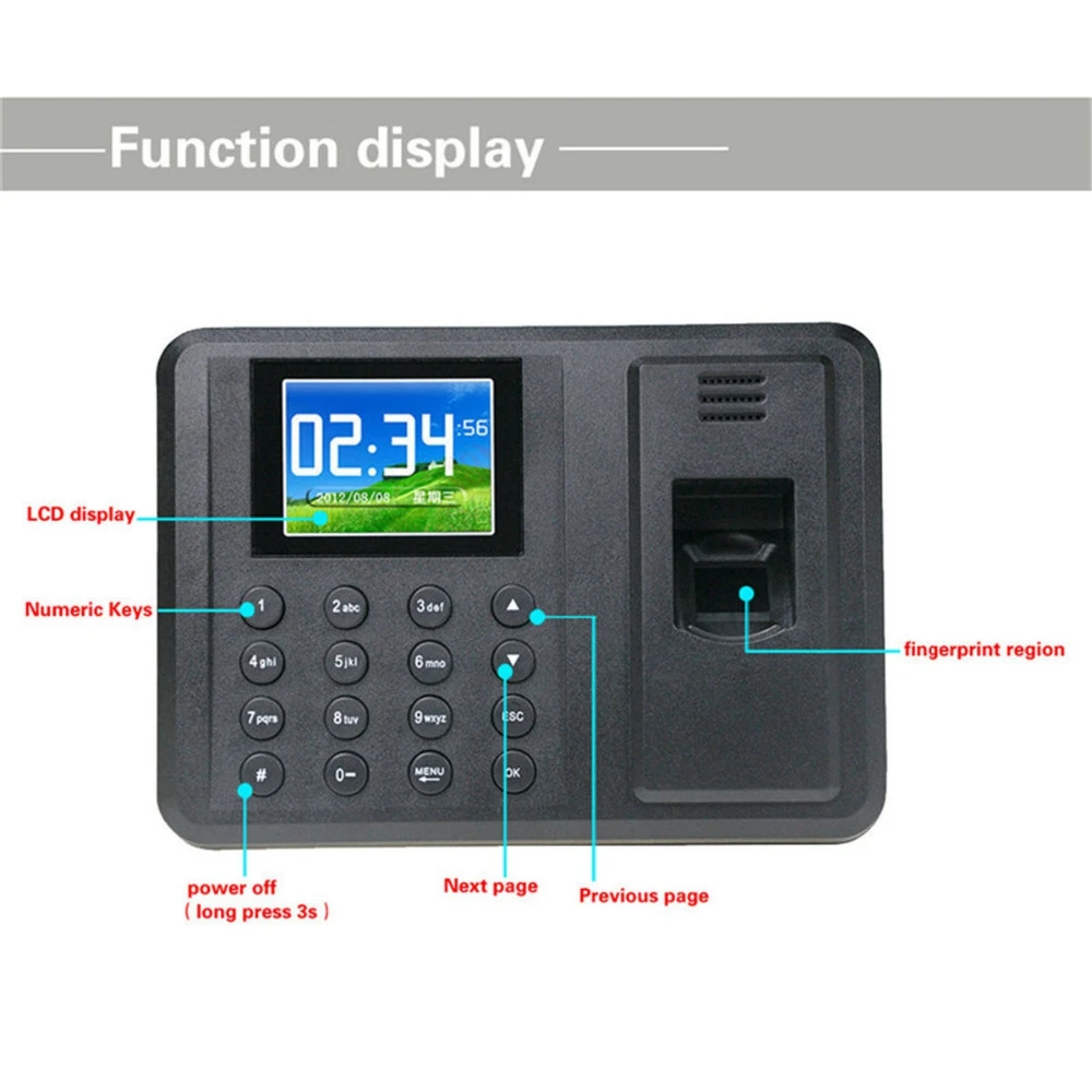 DANMINI биометрическая машина контроля доступа по отпечатку пальца удар USB Время часы офис посещаемость рекордер времени работник RFID чтение