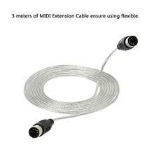 Câble d'extension MIDI convertisseur 3 mètres/10ft prise 5 broches mâle à mâle adaptateur de connecteur pour appareils MIDI