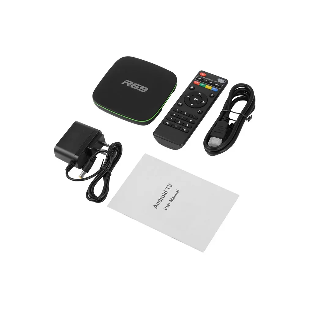 

Smart Wifi Internet TV Box Multimedia Player Remote Control HDMI Cable For Browse All Video Websites Support For Netflix
