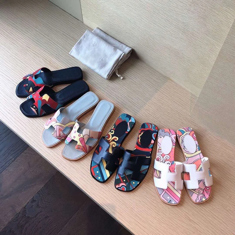 

Carole Levy Cozy Slipper Flat With Lady Indoor Outside Beach Dating Dress Slides Fashion Concise Girls Summer Shoes Student Shoe