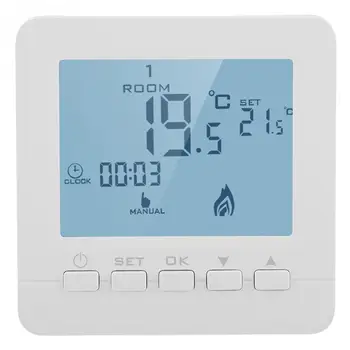 

2019 5A Temperature Controller Instrument Weekly Programmable LCD Display Screen Electric Heating Room Thermostat