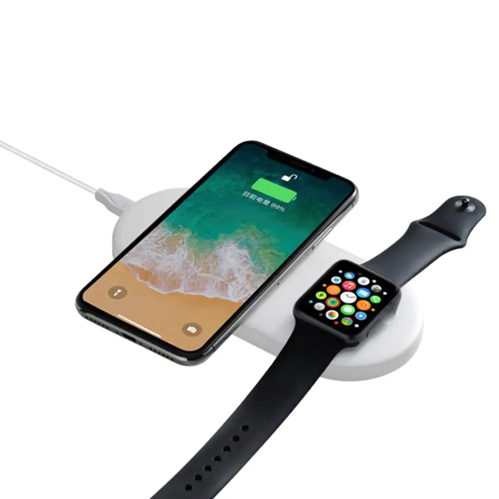 

WS-7 2-in-1 Wireless Charger For Apple IPhone IWatch Electronic Devices With QI Standard 7.5W Fast Charging Charging Pad Dock