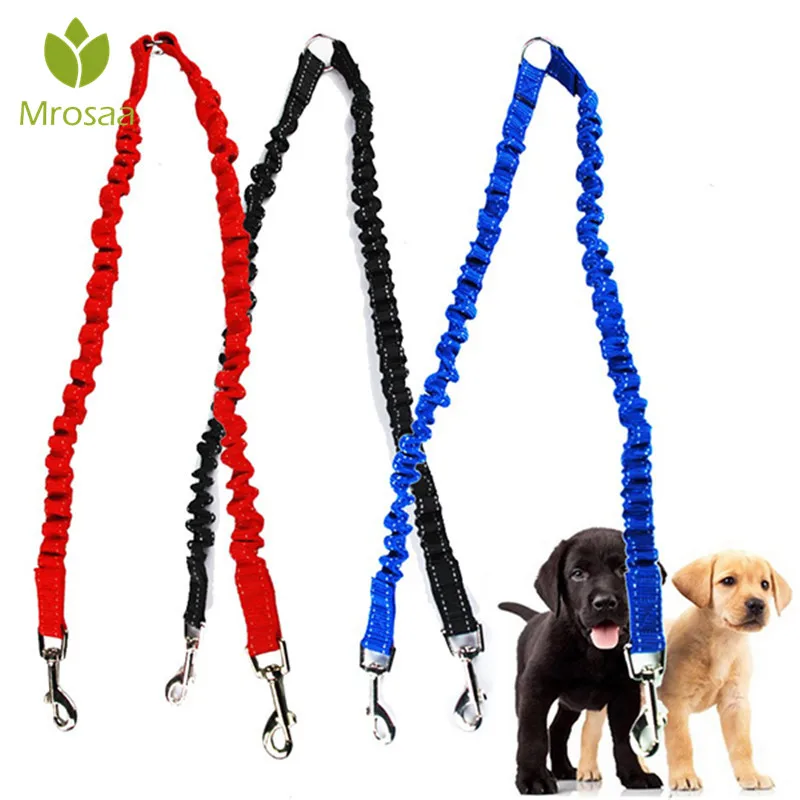 Adjustable Hand Double Pets Dog Leash Rope Coupler Two Way Braid Pet Dogs Training Traction Walking Strap Lead Supplies | Дом и сад