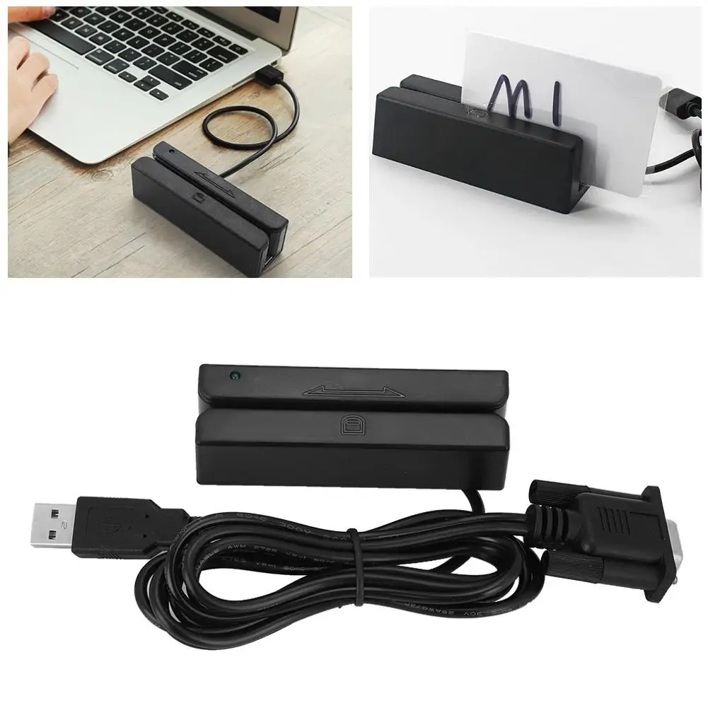 Полностью трехтрековый считыватель карт с магнитной полосой USB кард ридер
