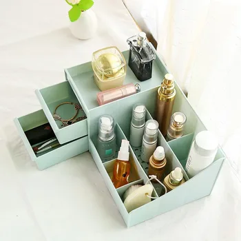 

Cosmetic Storage Box Drawer Desktop Plastic Desktop Makeup Dressing Table Skin Care Rack Shelf Sundries Storage Box