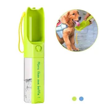 

Pet Water Bottle For Walking, Portable Dog Travel Drinking Cup With Filter, Antibacterial, Leak Proof - Food Grade Silicone