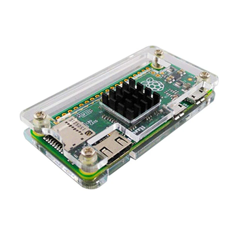 Для Raspberry Pi Zero W корпус акриловый корпус+ алюминиевый теплоотвод для RPI Zero Корпус Корпуса для Raspberry Pi Zero V 1,3 плата