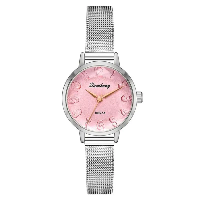 

Female Watch Fashion Net With Quartz Watch Korean Version Of The Simple Fashion Trend Casual Round Wrist Watch For Women New Hot