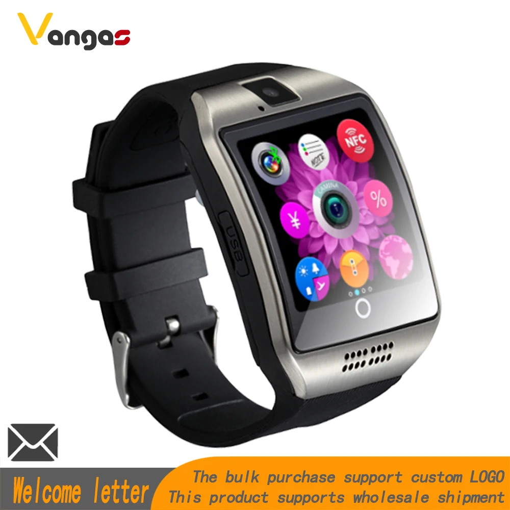 Vangas Q18 умный Шагомер часы с Сенсорный экран камеры Поддержка TF Bluetooth smartwatch для Android