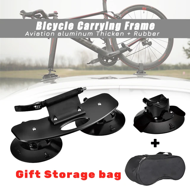 $US $115.42 Car Sucker Bicycle Roof Rack Carrying Frame Roof Rack Aviation aluminum Thicken Rubber