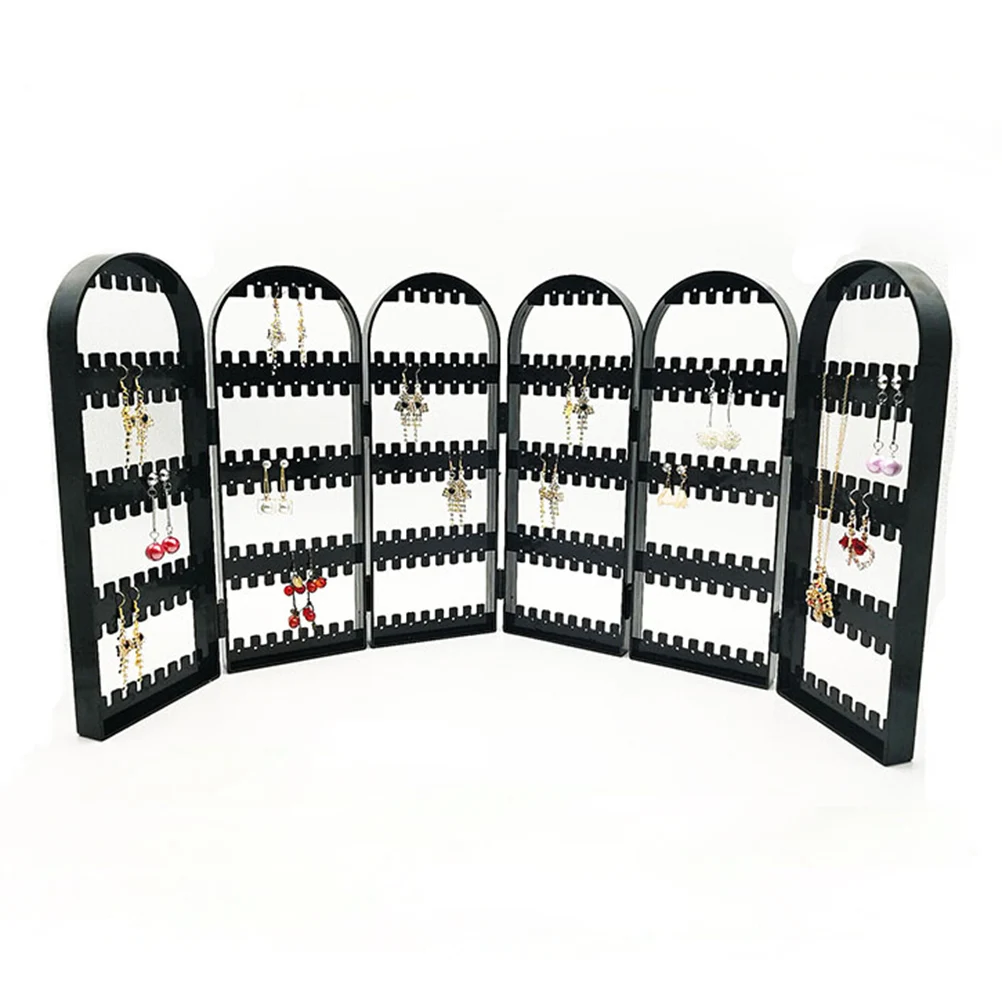 1pcs Earring Rack Folding Plastic Durable Display Screen Organizer Stand Jewelry Holder for Ear