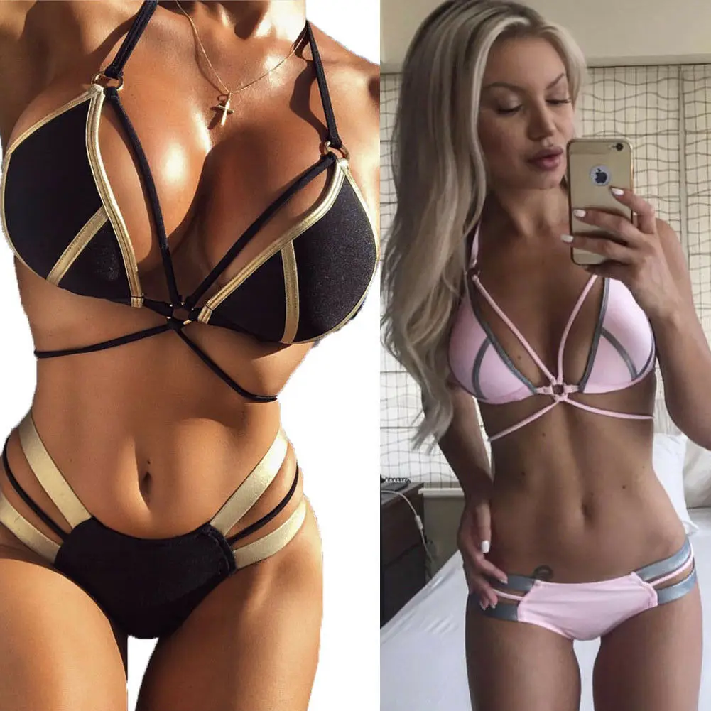 Summer New Bikini Swimsuit Women Bikini Set Beach Swimsuit Swimwear Padded Push-up Bathing Suit Swimwear Beachwear